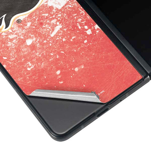 NHL Calgary Flames Frozen Galaxy Z Fold3 5G Skin